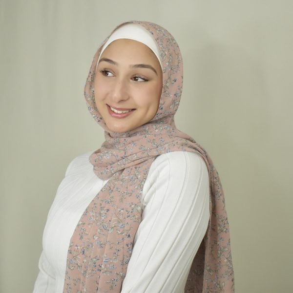 Blue Flowers and Pink Chiffon